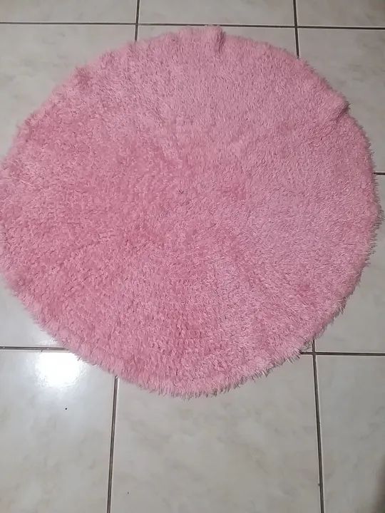 Tapete dois com redondo ,oval, rosa crochê .