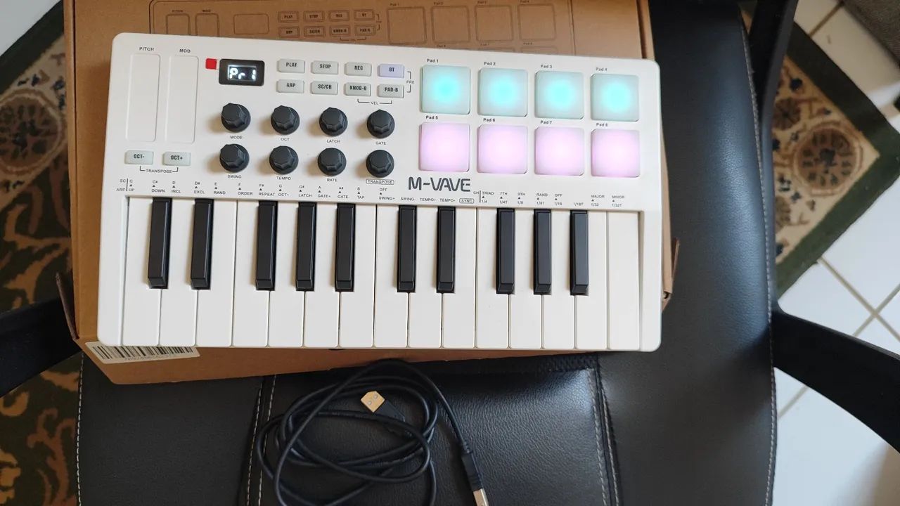 Controlador Midi M-vave SMK 25 