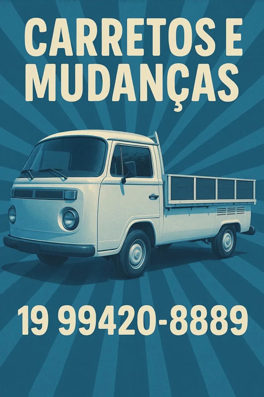 Carretos, Fretes e Mudanças com KOMBI - Rápido, Econômico e de Confiança!