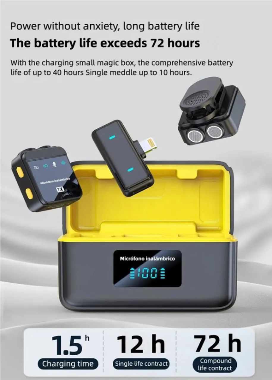 ? MICROFONE DE LAPELA SEM FIO FIFAR 100M - GRAVE COM QUALIDADE PROFISSIONAL, ONDE ESTIVER - Foto 6