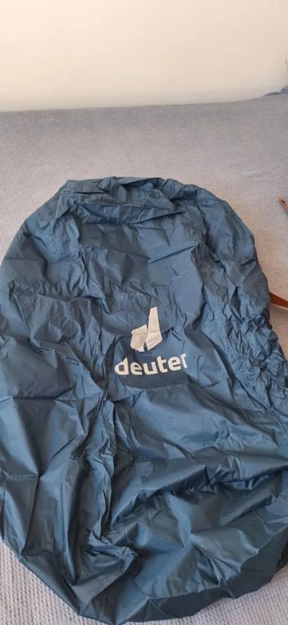 mochila deuter aircontact lite 50+10 + capa rain cover 45-90l "sem uso" - Foto 5