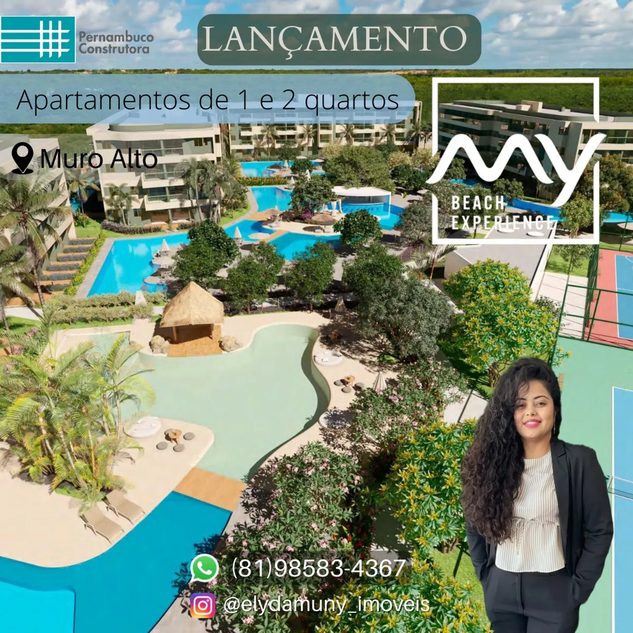 Vendo Flats Studios no 1° World Resort Da Praia De Muro Alto| Oportunidade para investir!