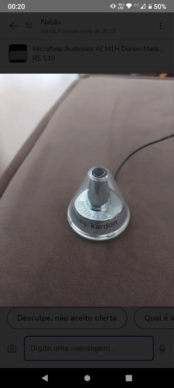Microfone Audyssey Harman/Kardon calibração