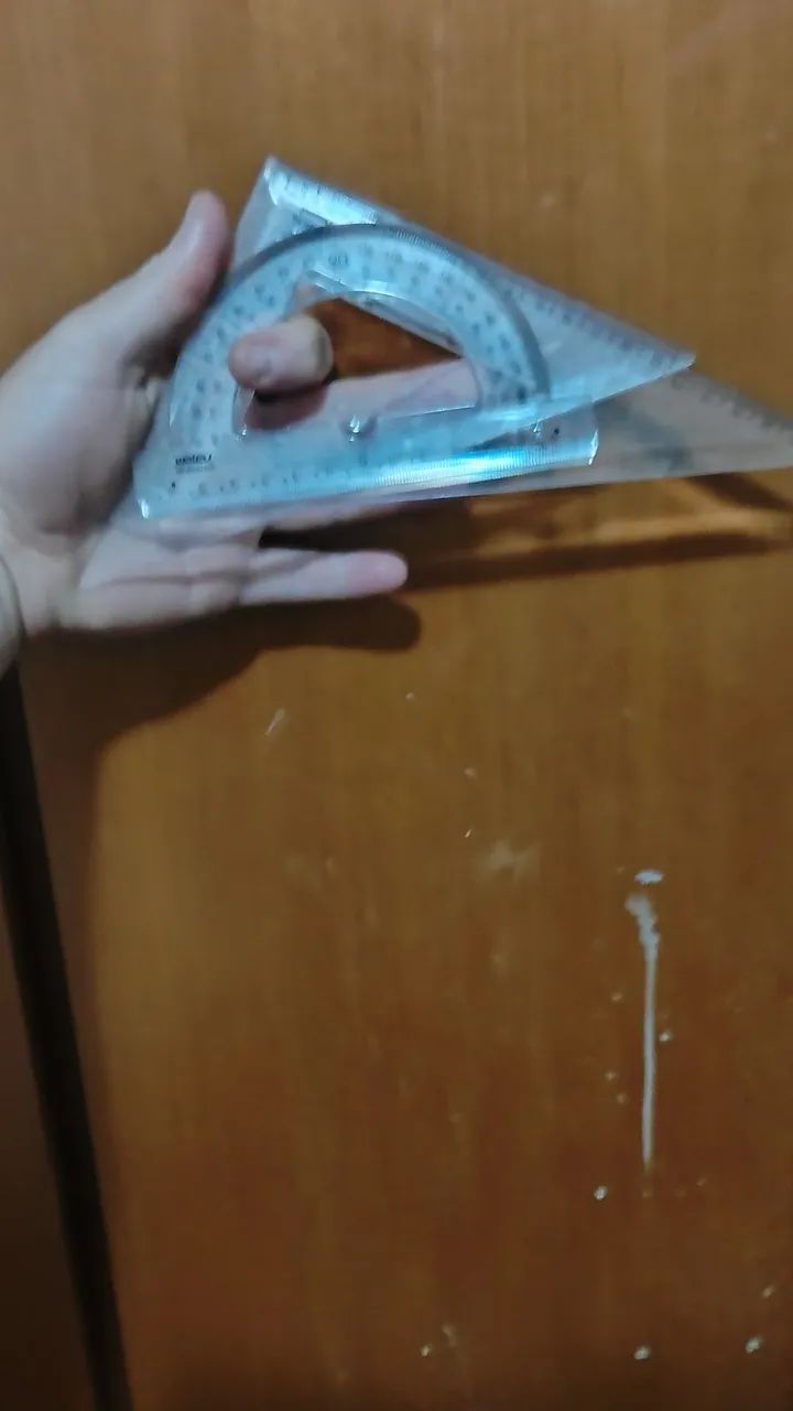 Conjunto de esquadros e transferidor! - Foto 5