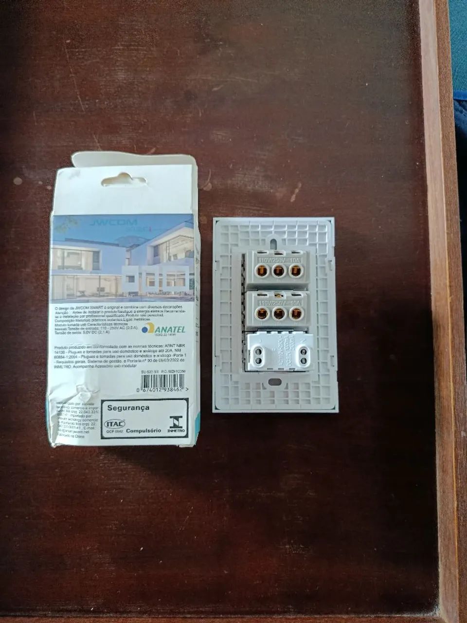 Tomada Dupla 4x2 Com 2 USB Tipo C e A JWCOM Smart - Foto 3