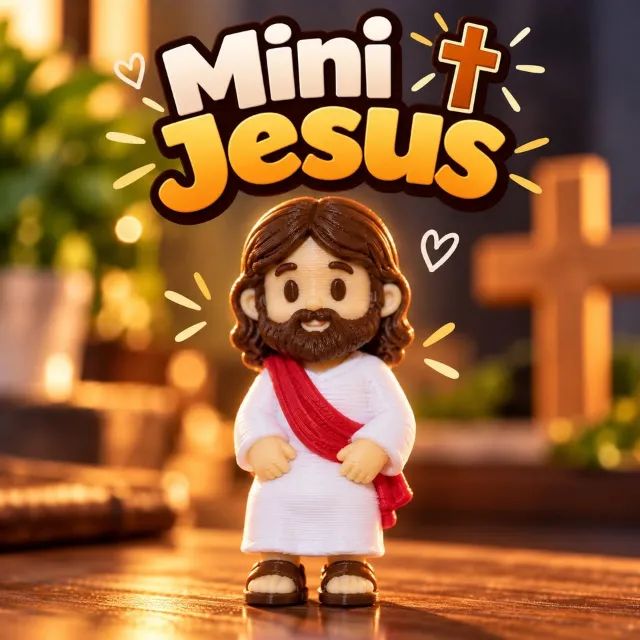 Mini Jesus | Decoração Religiosa em Impressão 3D