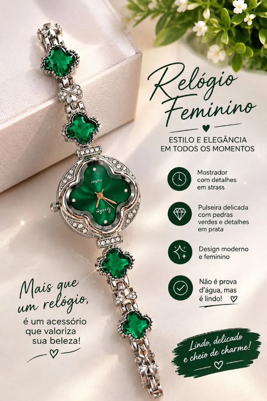 Relógio esmeralda  40,00