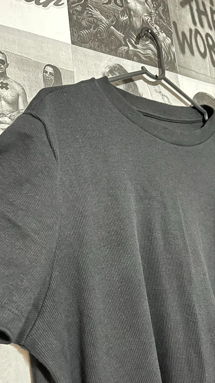 camiseta muscle canelada preta  - Foto 2
