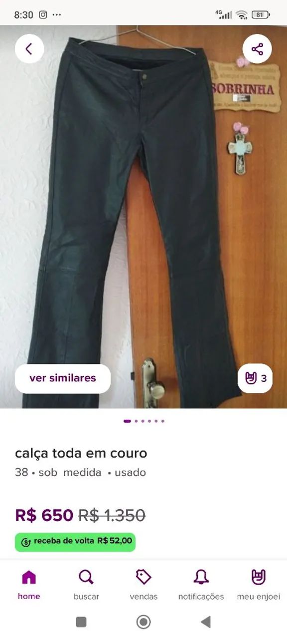 Calça de couro original feito sobe encomenda  - Foto 2