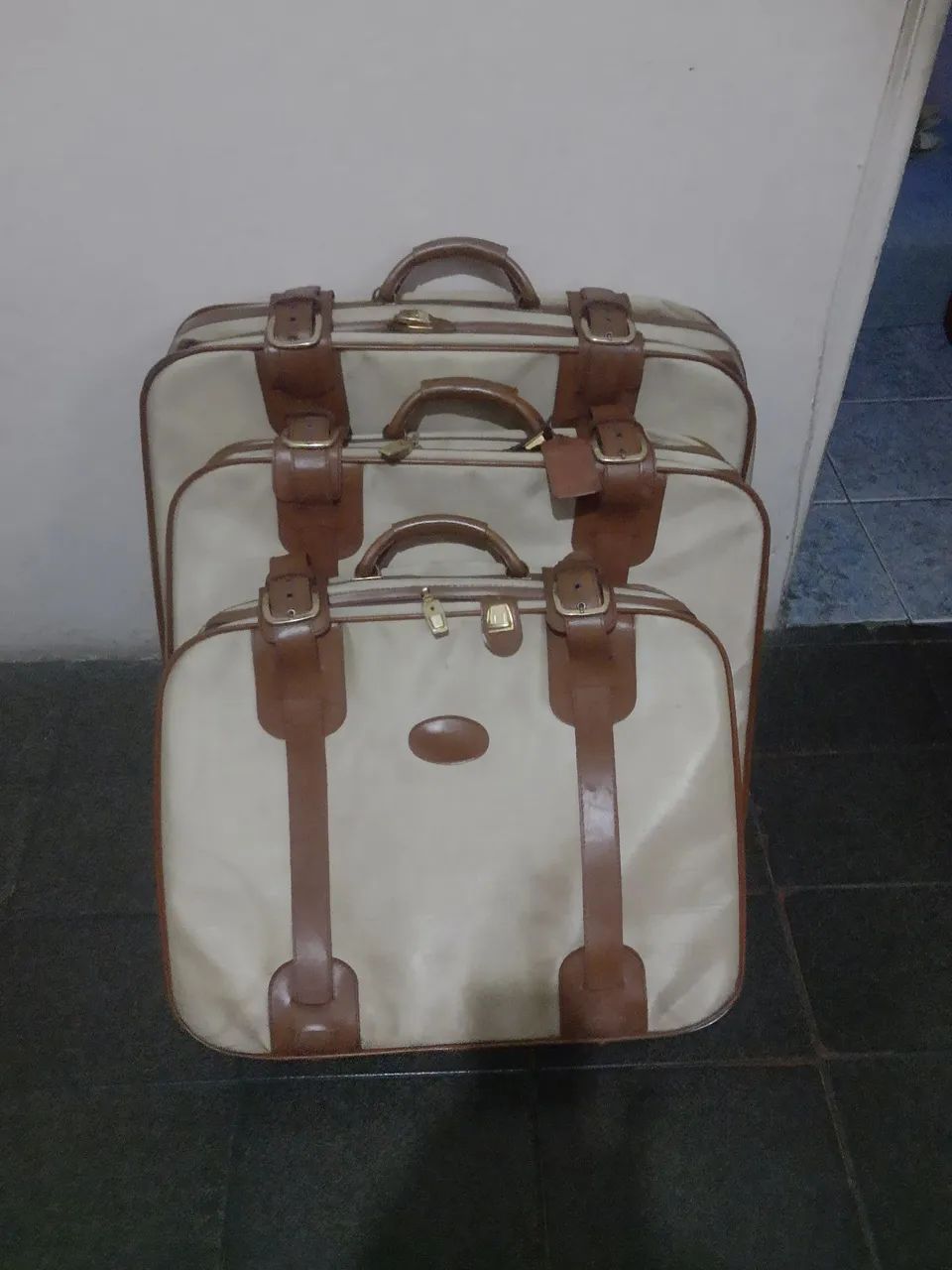 Kit com 3 malas vintage primícia  - Foto 2
