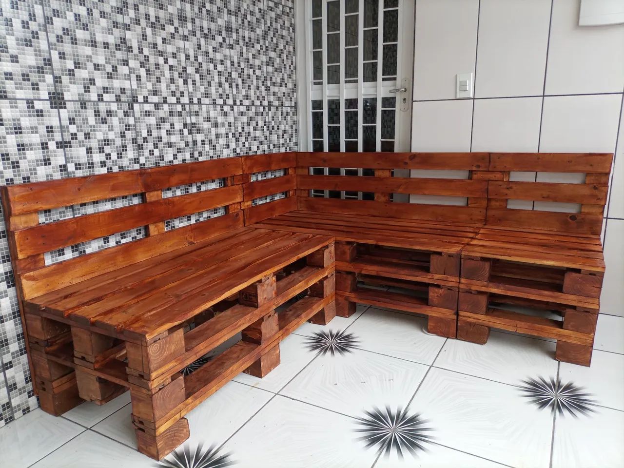 Sofá de palete em L  - Foto 5