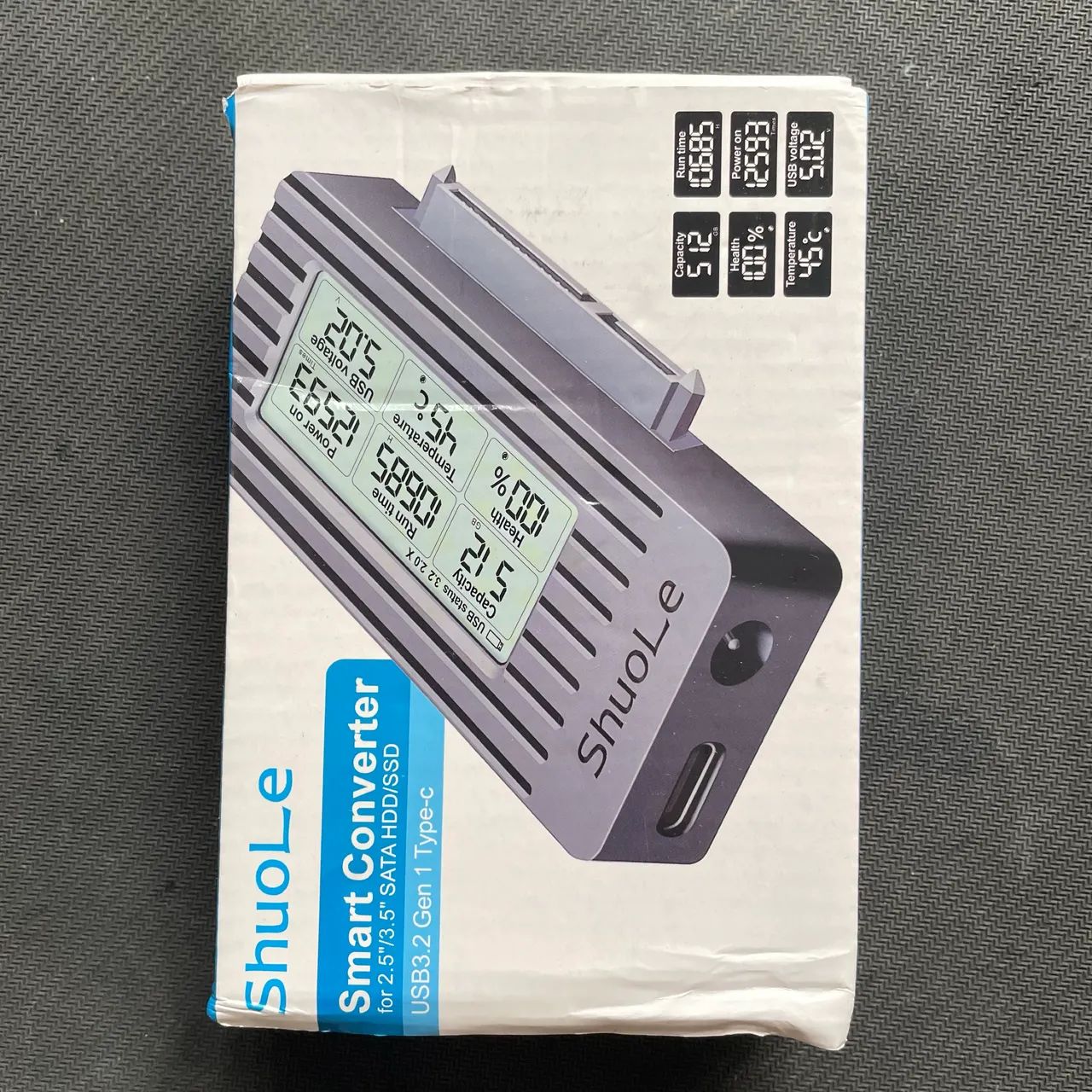 Transforme seu SSD ou HD em Disco Externo - Case Hd/ssd Sata Externo Com Display Digital443790333932349441
