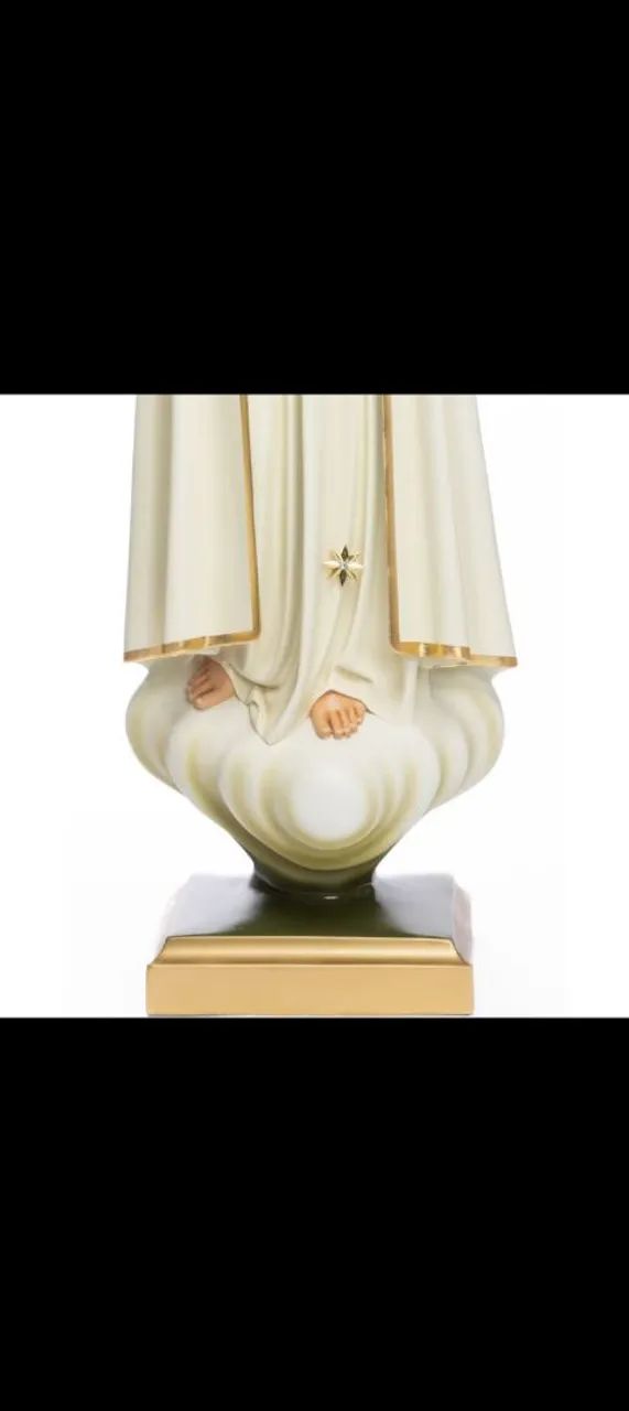 Imagem de Nossa Senhora de Fátima 120cm - Resina com Coroa | Nova - Foto 3