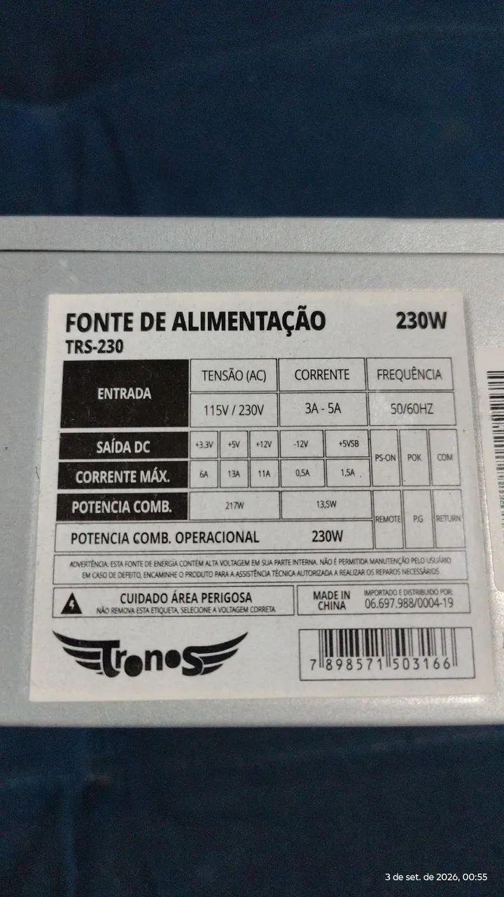 Fonte de Alimentação  230W