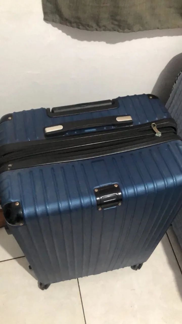 Mala de viagem azul - Foto 4