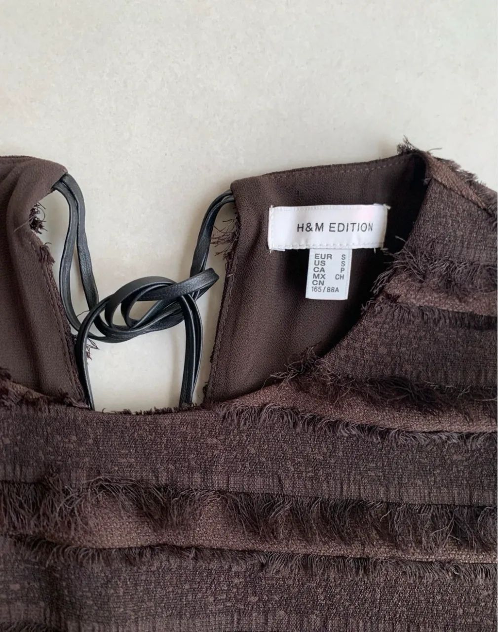 Colete H&M  marrom de amarração - P