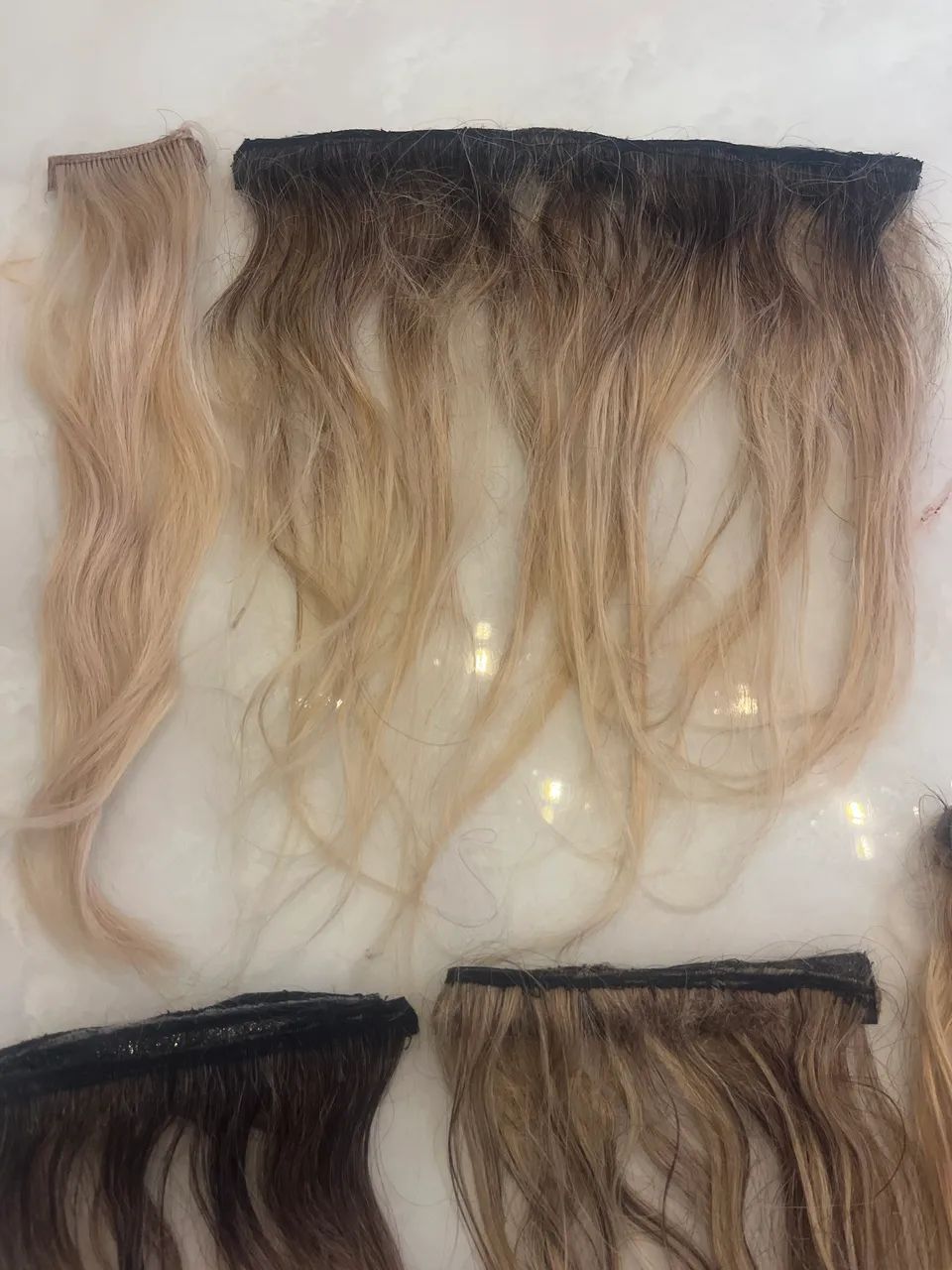 Cabelo megahair loiro 28 cm