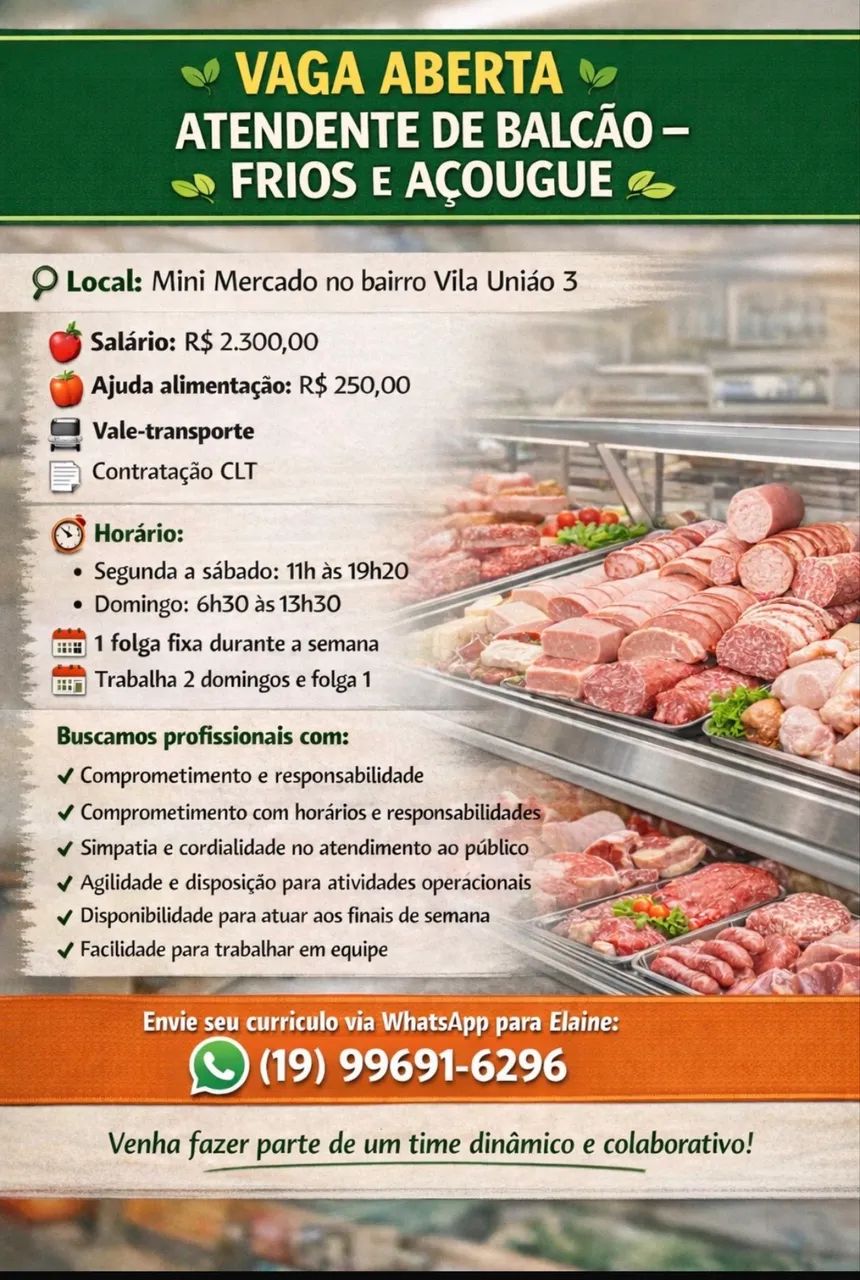 Vaga de emprego 