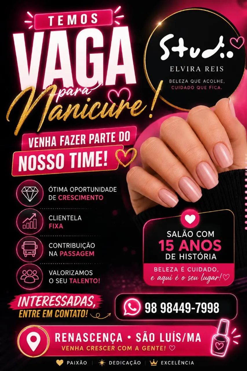 VAGAS PARA MANICURE 