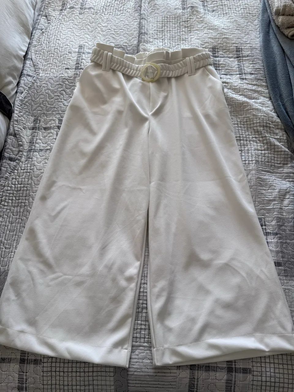 Calça Pantacourt Renner Branca/Off-White Tam. G - Nunca Usada - Foto 4
