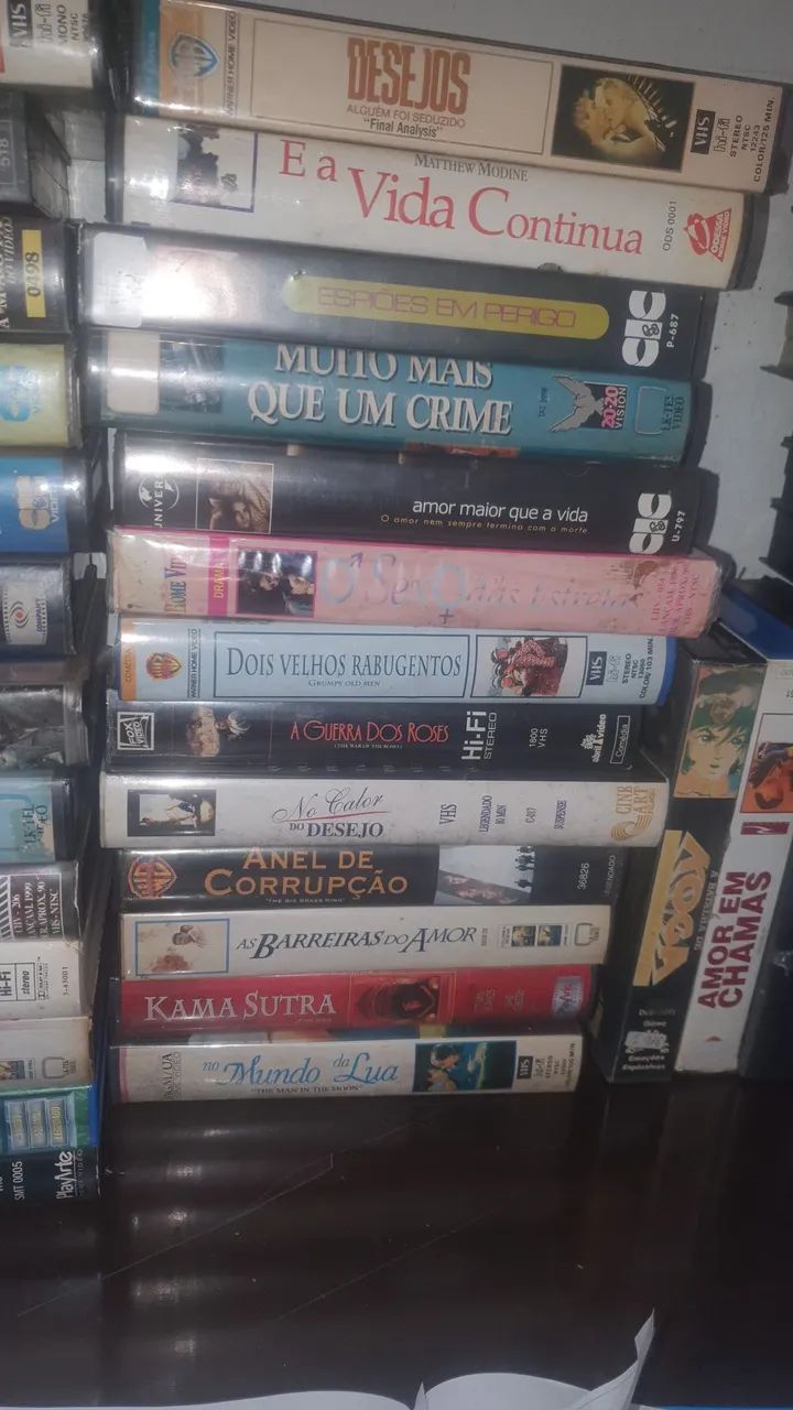 Coleção de fitas vhs 