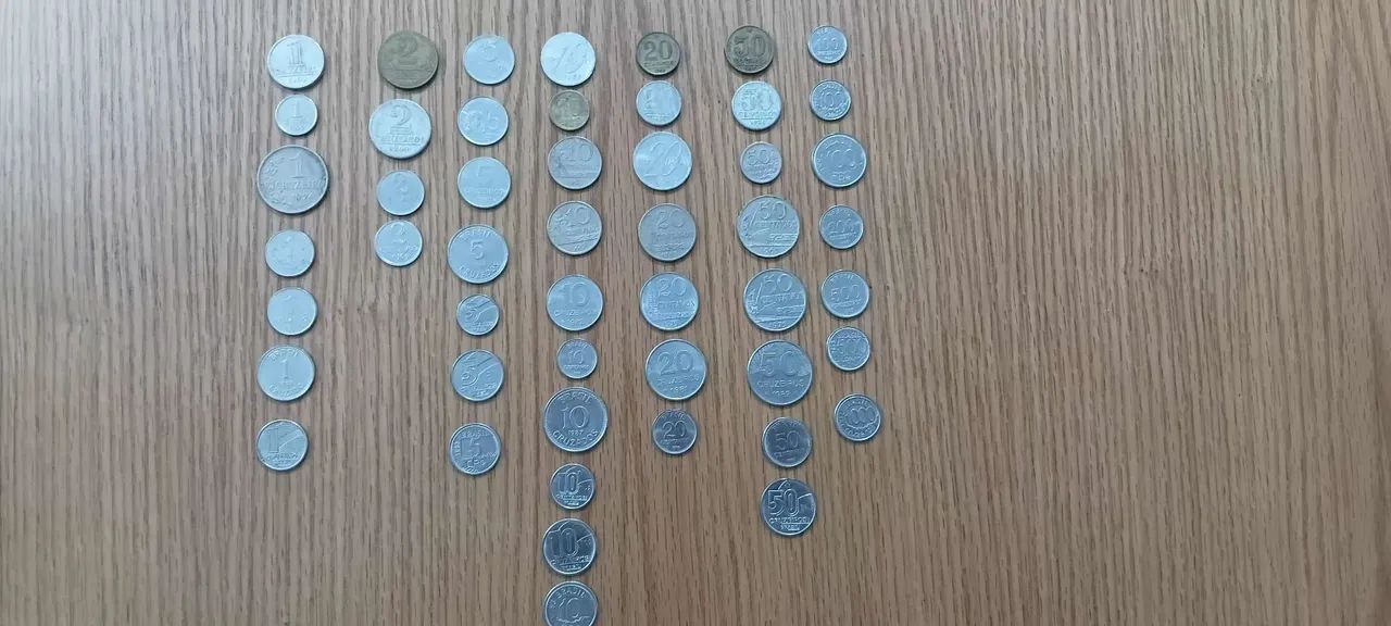 Moedas antigas - fora de circulação.
