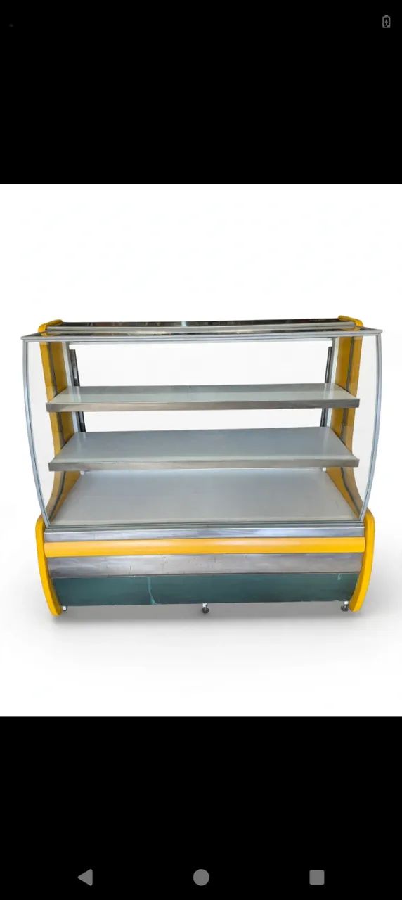 Vitrine seca curva 1,20 com led 