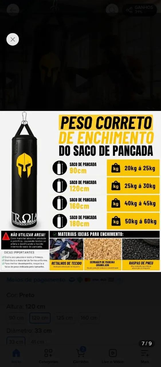 SACO DE PANCADAS TROIA 1,70 - Foto 3