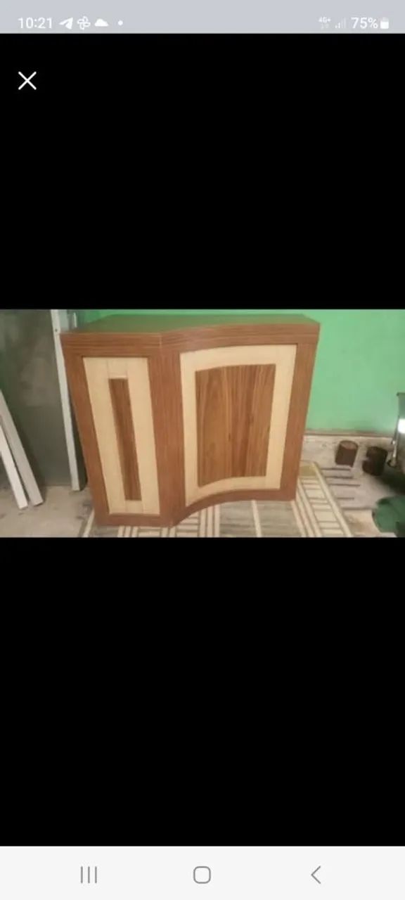 Recepcao para salao de beleza  em marcenaria 