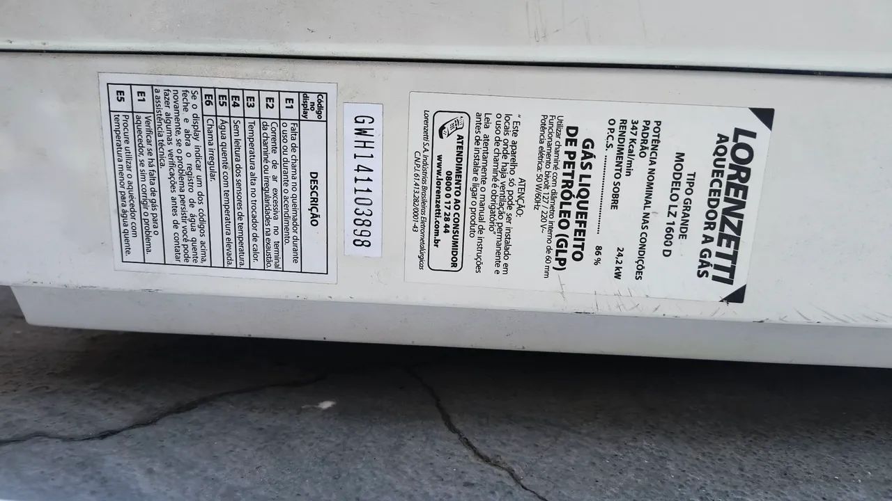 Aquecedor a gás 
