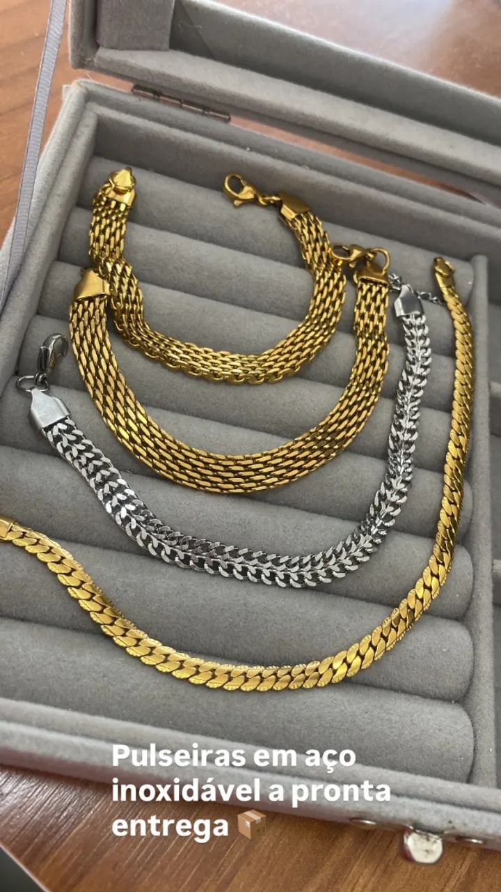 Pulseiras em aço inoxidável 