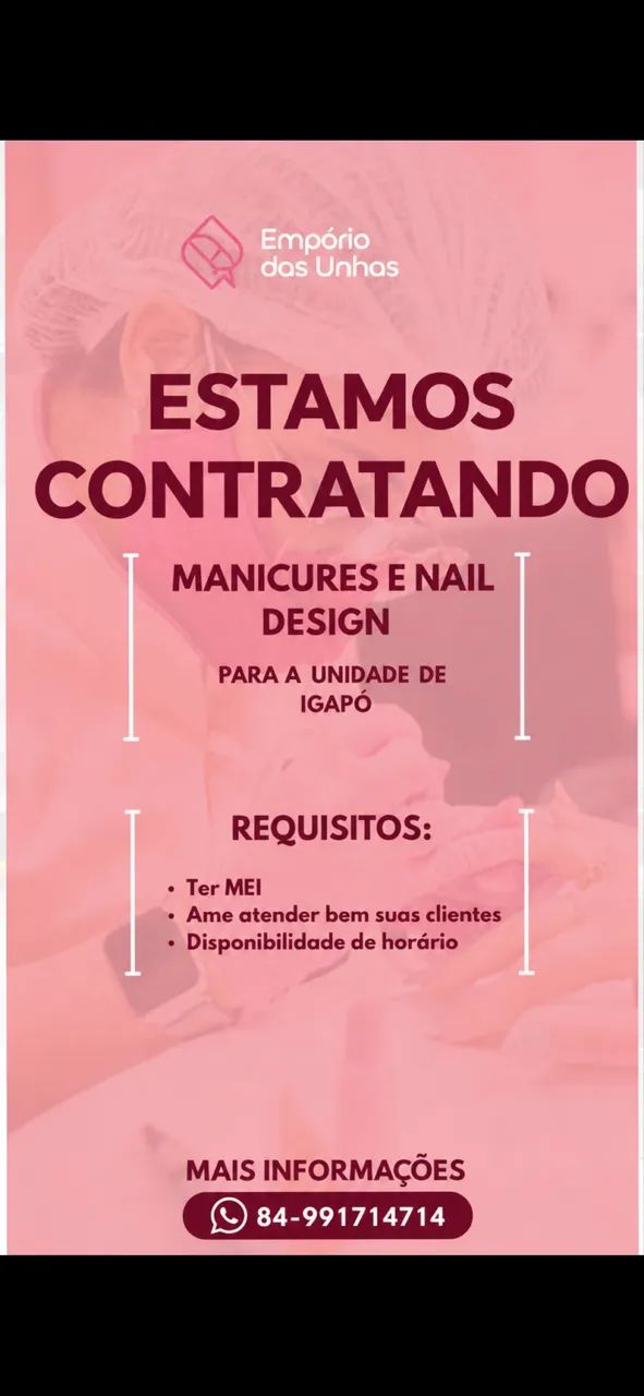 Vaga para manicure 