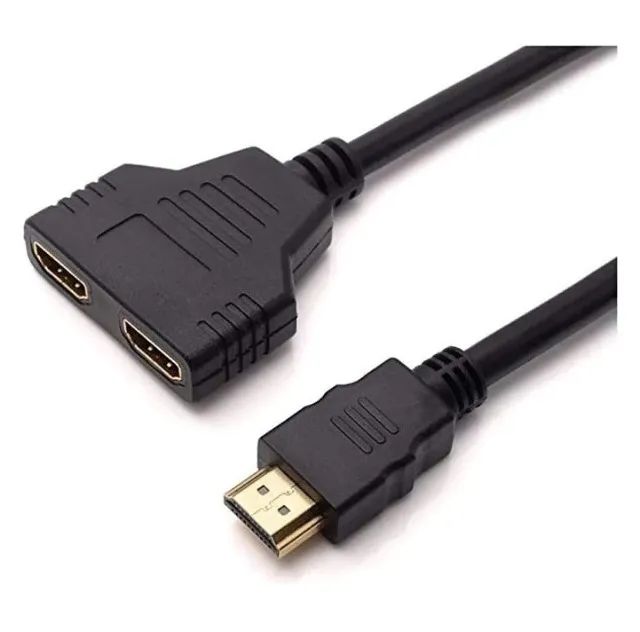 Cabo Duplicador Hdmi Y 1 Entrada 2 Saidas Splitter 1x2 - Foto 2
