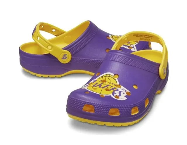 Crocs Classic NBA LA Lakers NOVO - 100% Original | Roxo/Amarelo No