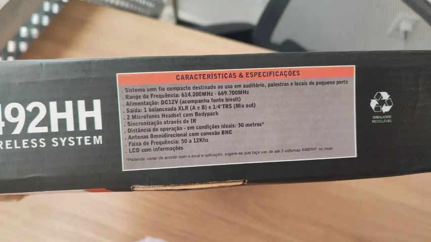 Microfone Kadosh K492HH Sem Fio Duplo - Foto 3