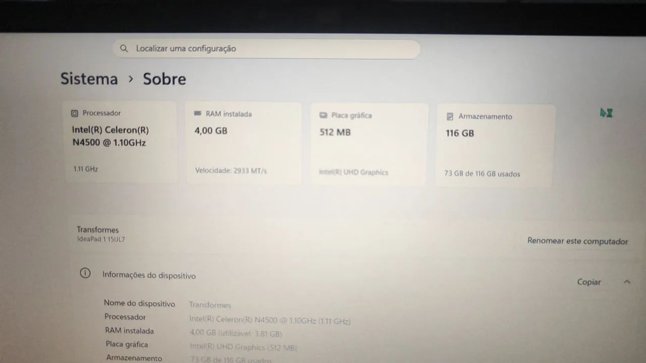 Notebook Lenovo  - Foto 5