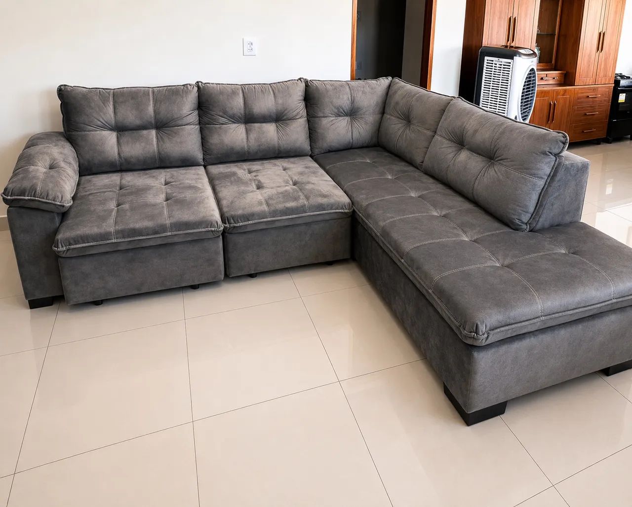 SOFÁ TAUROS - CHAISE TANTO PARA DIREITA QUANTO PARA A ESQUERDA  - Foto 3