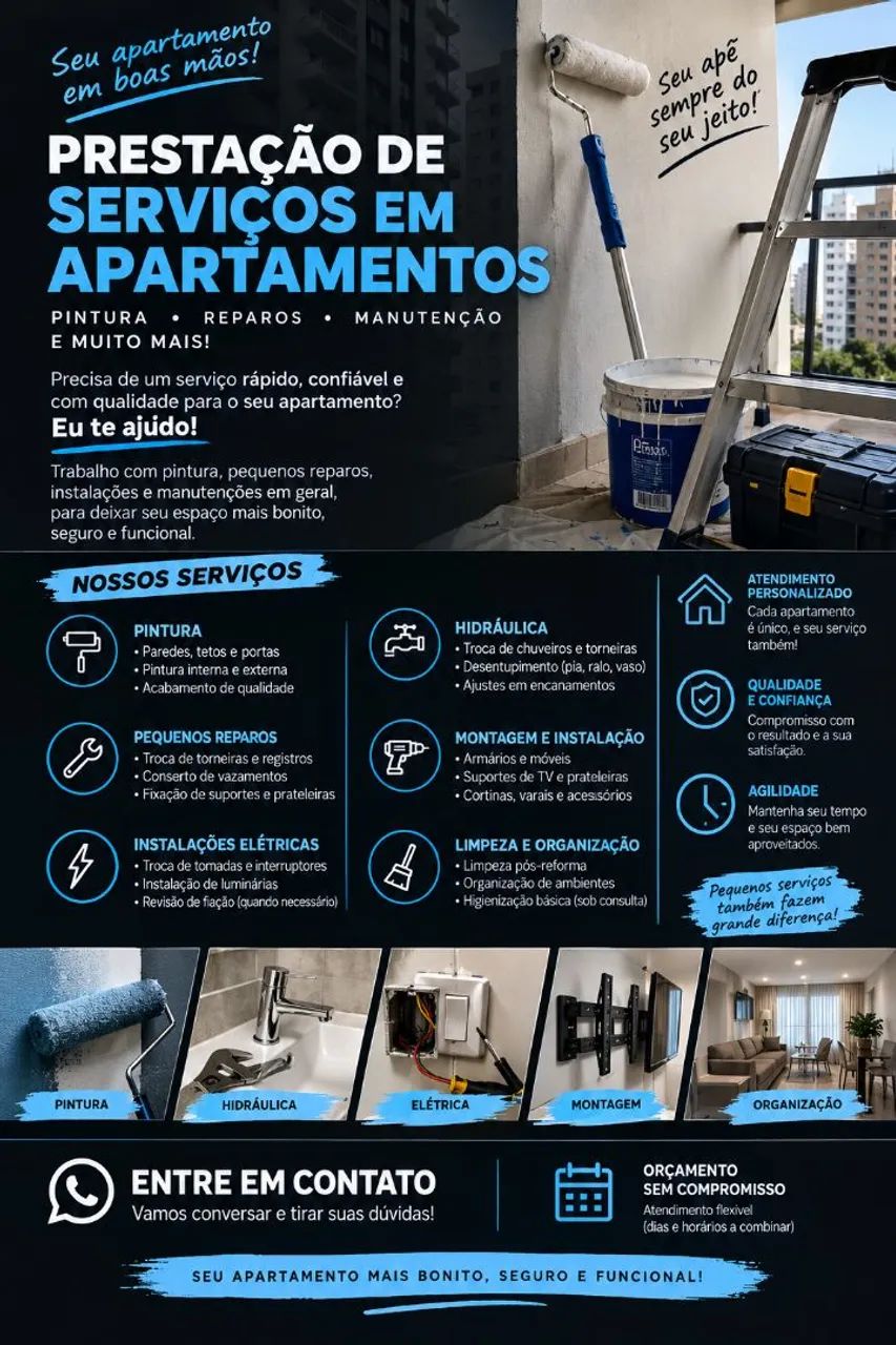 Prestação de serviços em apartamentos