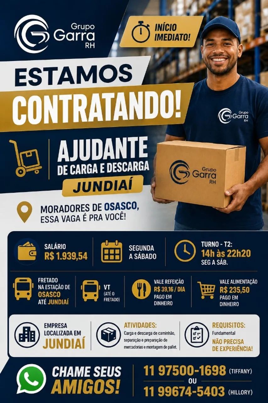 AJUDANTE DE CARGA E DESCARGA 
