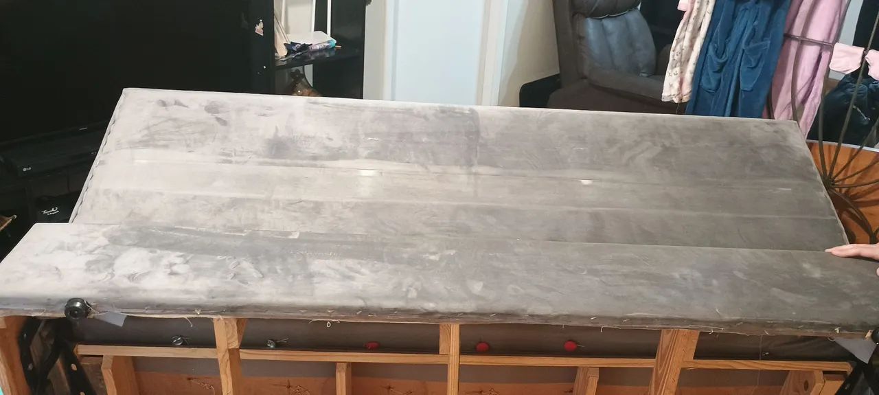 Sofá cama, três lugares, cinza. - Foto 4