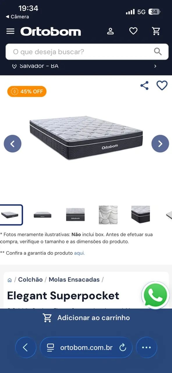 Colchão ortobom King  - Foto 3