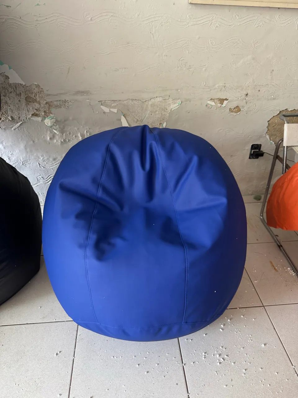 Puff Redondo Azul Royal 