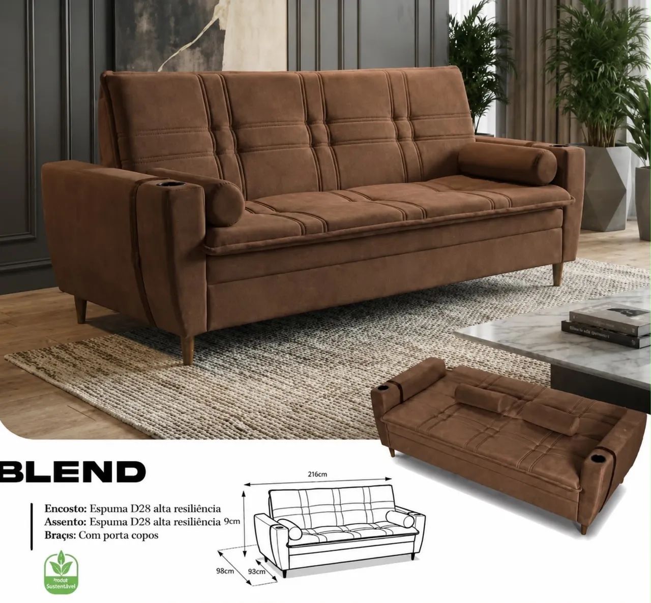 Sofá Cama Blend Novo Pronta Entrega 
