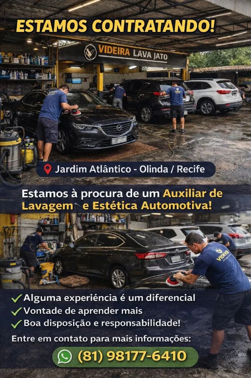 Auxiliar em Lavagem automotiva e estética detalhada ( polimento ,higienização) OLINDA - Foto 2