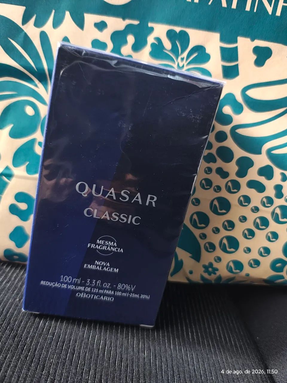 Perfume Quasar classic 100ml do Boticário 