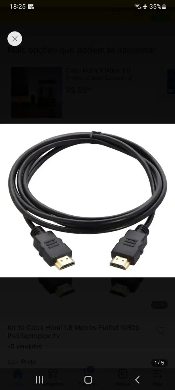 Cabo HDMI 