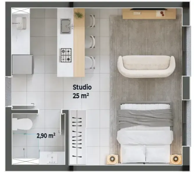 PLANTA 32m²