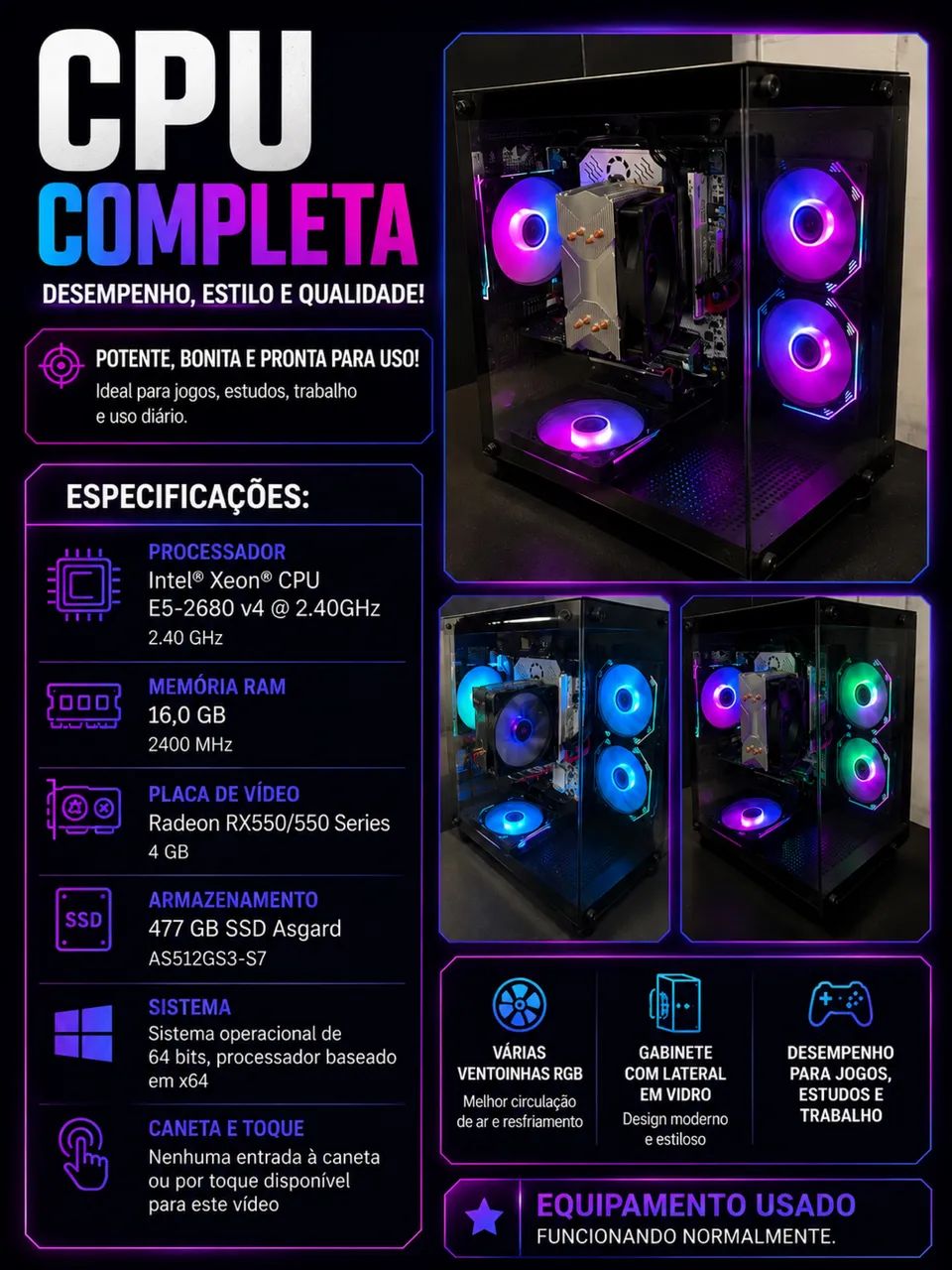 Vende CPU completo 