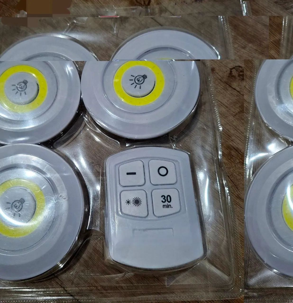 Kit Luminaria Leds c/3 e controle remoto. Funciona com pilha. - Foto 2