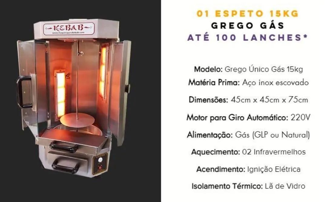 Máquina de churrasco grego/Kebab  - Foto 2